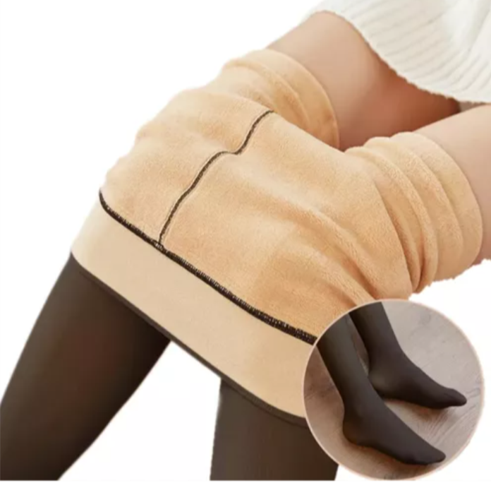 Pantys Efecto Piel, Beige y Blanca todas con chiporro ideal para otoño y el invierno, tus piernas estarán abrigadas y protegidas del frio