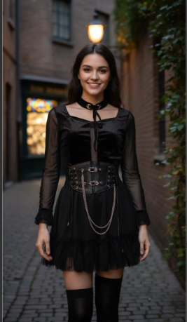 falda plisada negra con diseño, góticos, calavera, dark