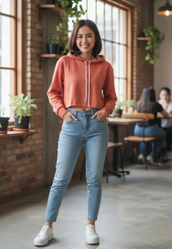 Polerón Corto con Orejitas ideal para primavera y verano