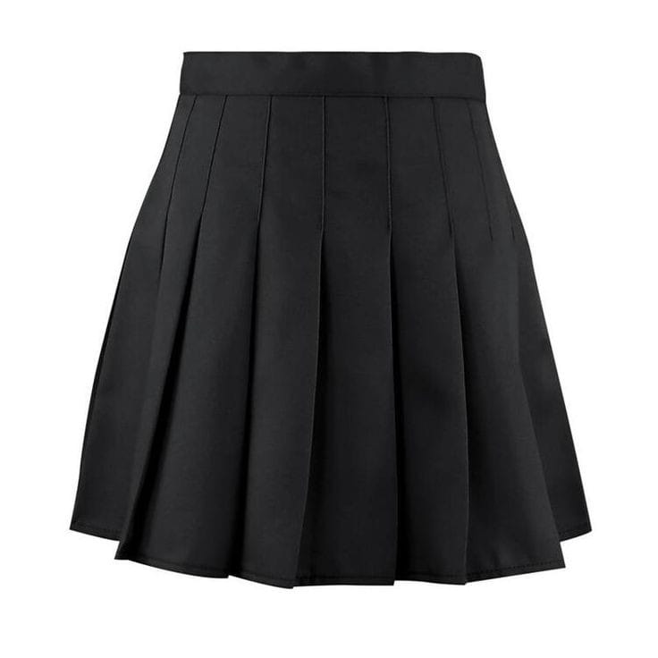 falda plisada negra con diseño, góticos, calavera, dark