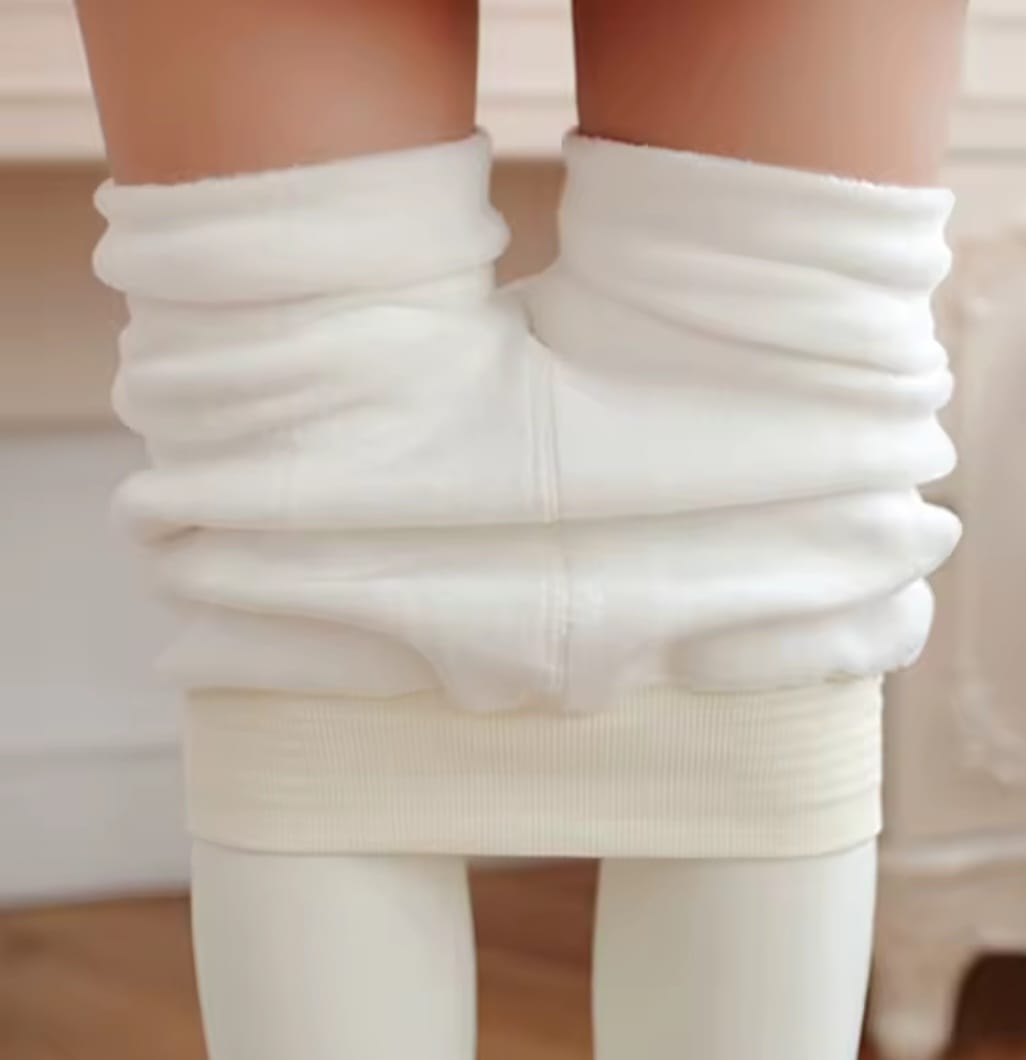 Pantys Efecto Piel, Beige y Blanca todas con chiporro ideal para otoño y el invierno, tus piernas estarán abrigadas y protegidas del frio