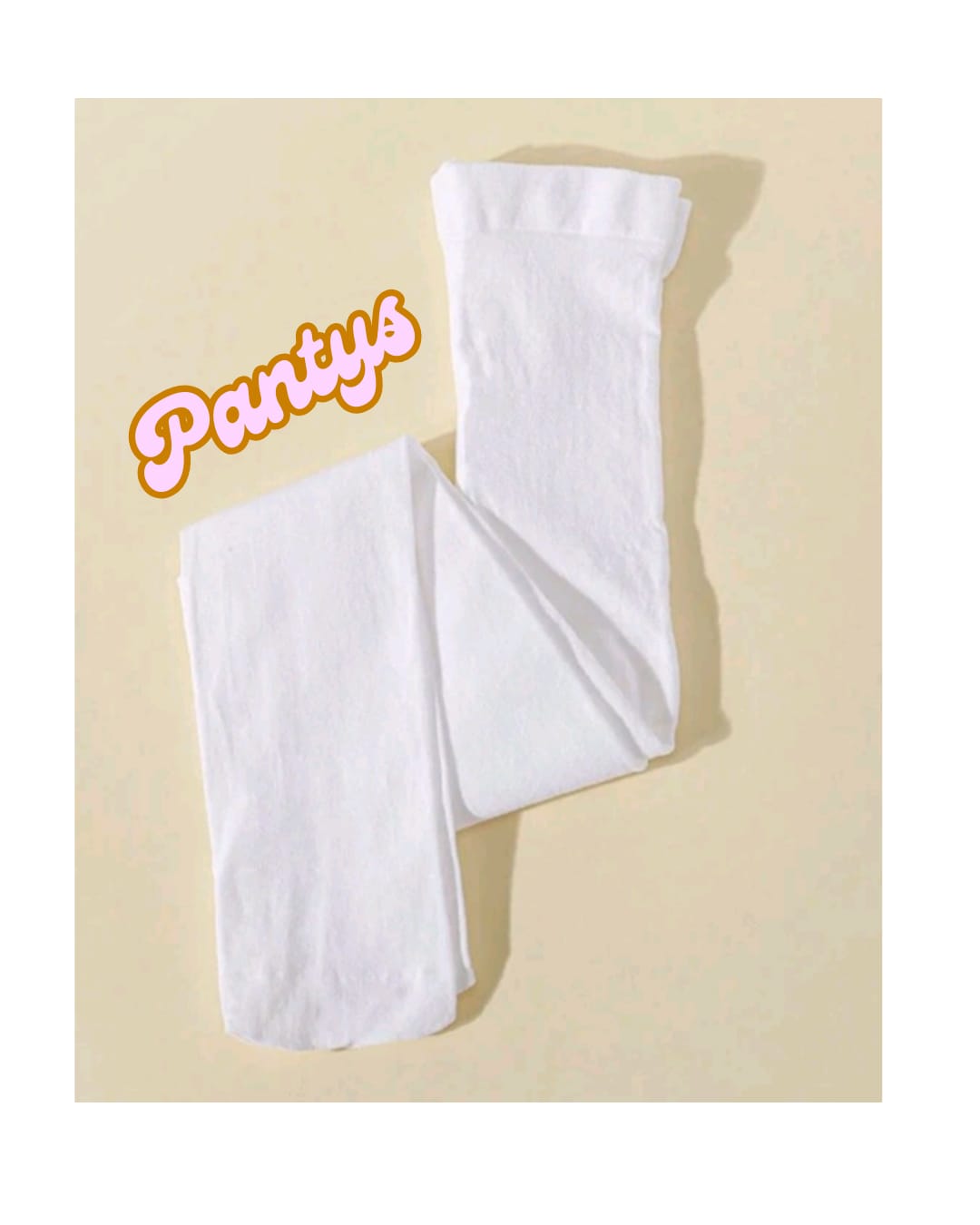 Pack Pantys Blanca para niña + Calceta con encajes.