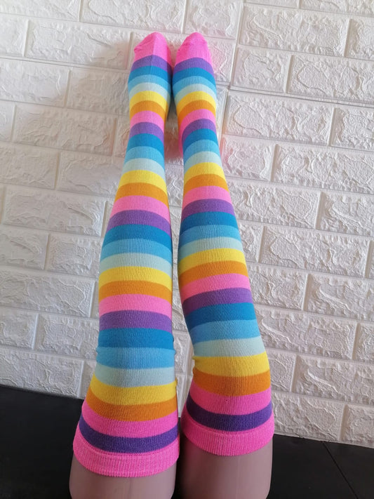 Calcetines Casual De Algodón 3/4 Para Mujer Adultos Multicolor Claro Estandar