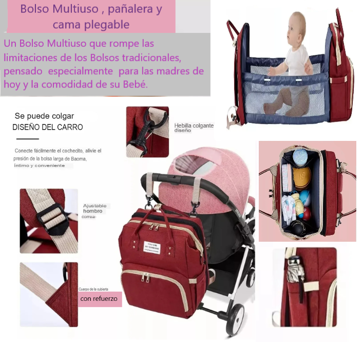 Pack Pañalera multiuso con ayudante Caminador para bebé