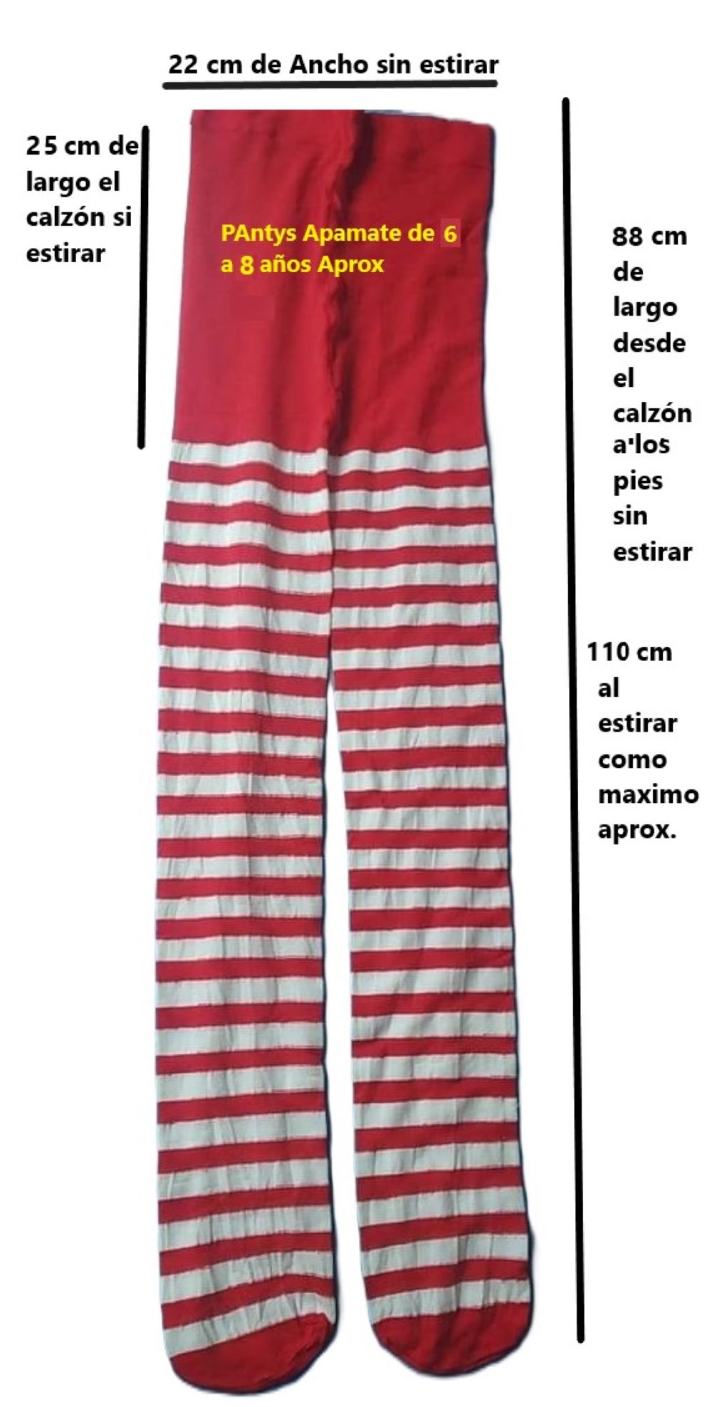 Pantys Navideñas para Niños y Niñas edad de 4 a 8 años