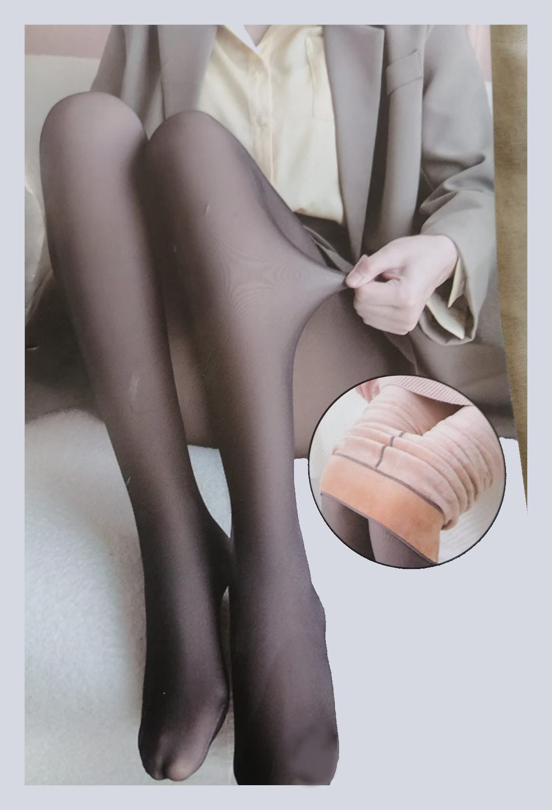 Pantys Efecto Piel, Beige y Blanca todas con chiporro ideal para otoño y el invierno, tus piernas estarán abrigadas y protegidas del frio