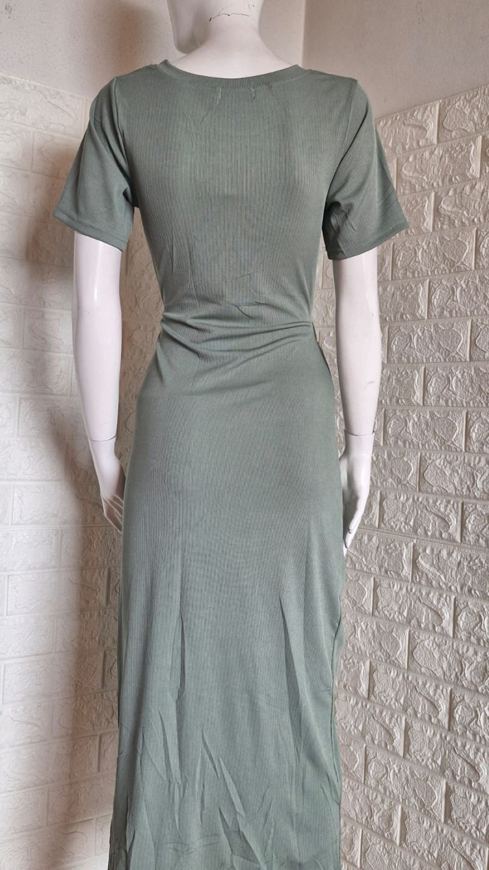 Vestido Casual Largo con Abertura Ajustable en la Pierna Mujer