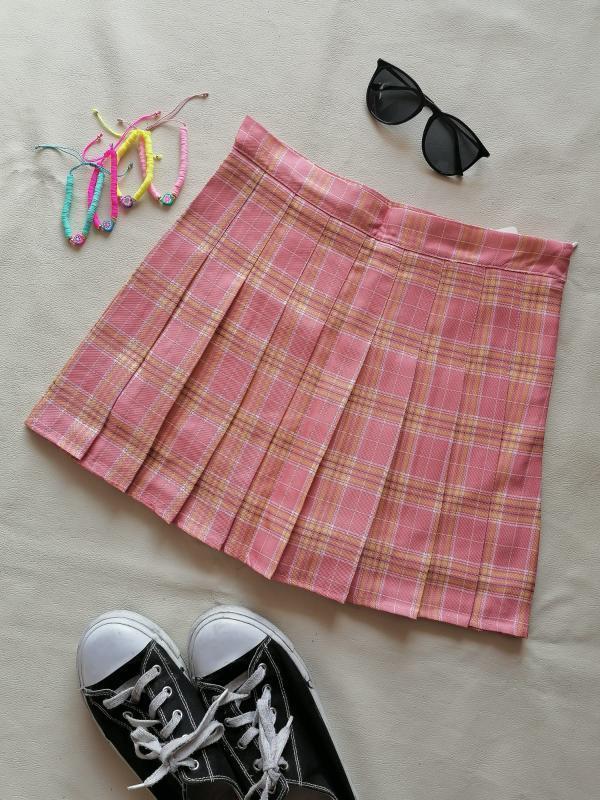 Faldas Plisadas Cuadrille, juveniles estilos kawaii, egirl, dark