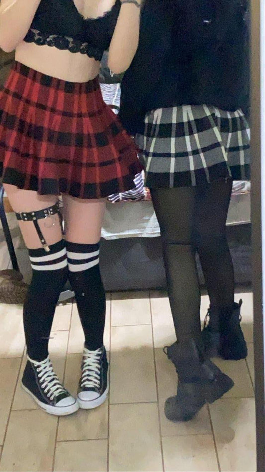 Faldas Cruadrille Elasticadas, moda kawaii, juvenil