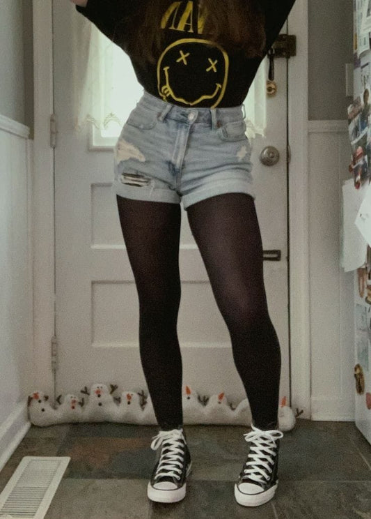 Calza tipo Pantys Efecto Piel y calza con brillo de polar, ideal para otoño y el invierno,