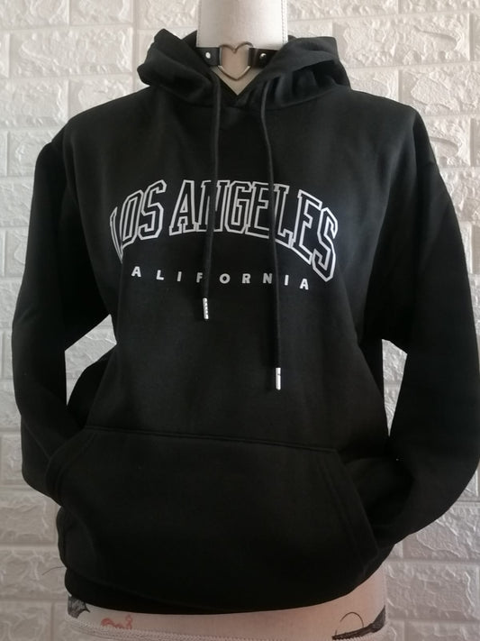 suéter polerón con capucha Negro ligero para días fríos