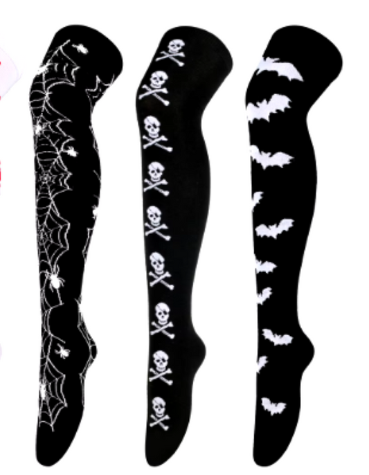 Halloween Calcetas tipo Bucanera Variedad de Diseños  dark, gotica, egirls. otaku