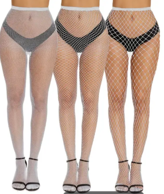 Panty de Malla, Hoyos Pequeño, Mediano y Grandes, estilo Juvenil, Dark