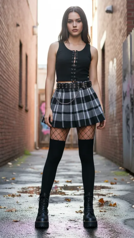 Faldas Cruadrille Elasticadas, moda kawaii, juvenil