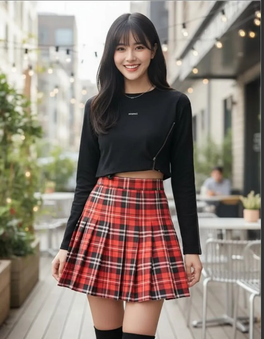 Faldas Plisadas Cuadrille, juveniles estilos kawaii, egirl, dark