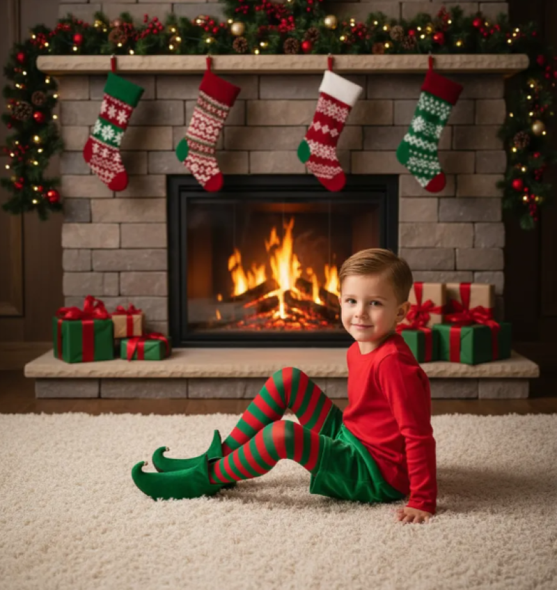 Pantys Navideñas para Niños y Niñas edad de 4 a 8 años