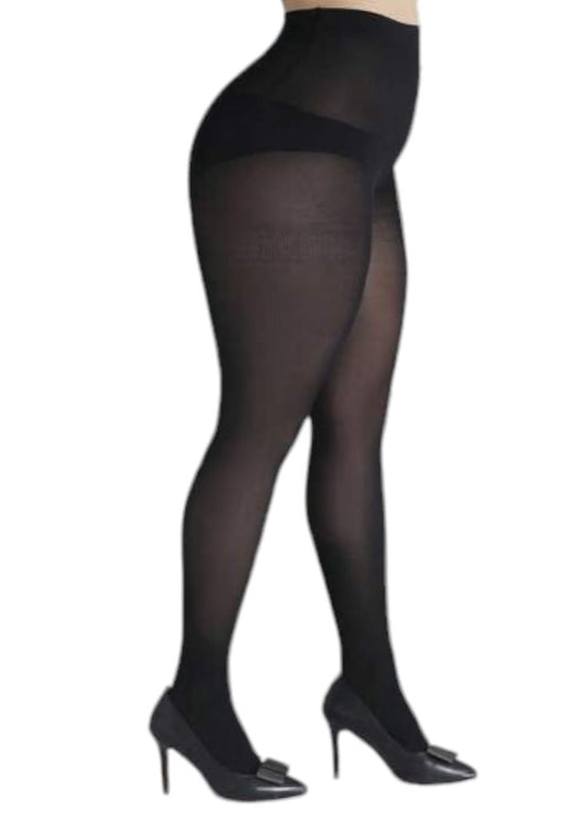 Pantys lisas transparentes Negra y Color Piel.