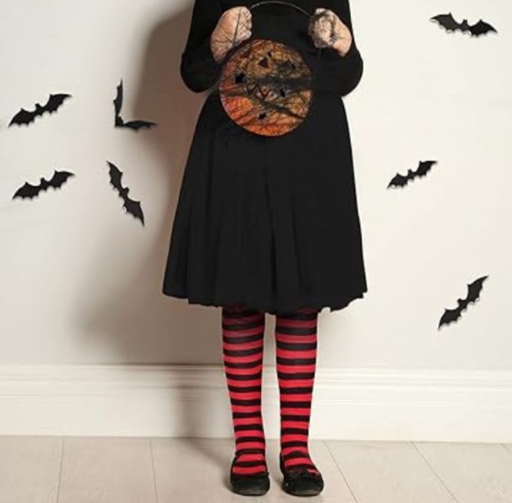 PACK Combo  halloween y navidad pantimedias para NIños y NIñas rayadas variedad de colores