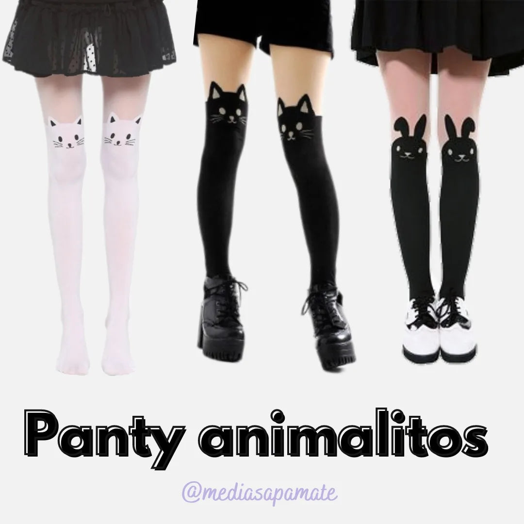 Pantys de animalitos preciosos estilo Kawaii de  gatito, conejito, osito y patito.