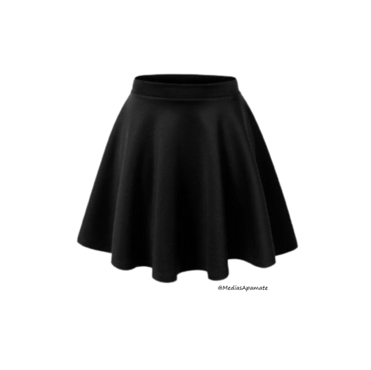 Venta al por Mayor de Falda Lisa Negro, paquete de 6 prendas, estilo dark